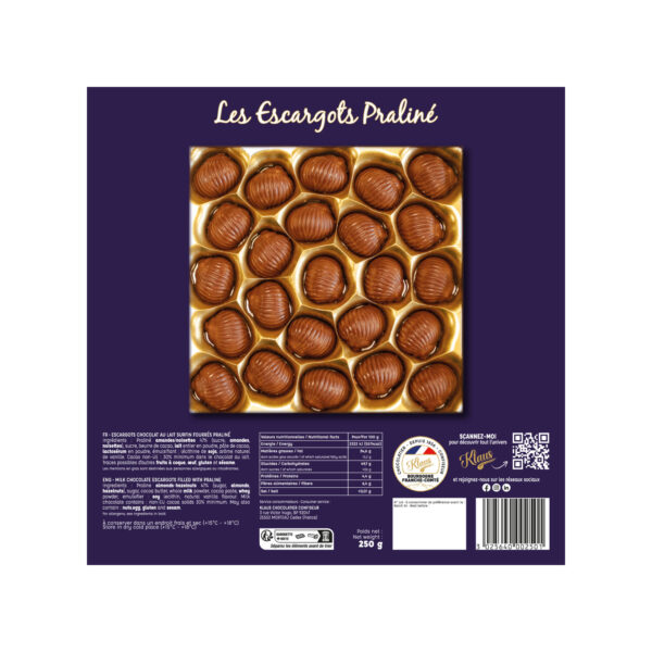 24 Escargots lait fourrés praliné 250g – Image 3