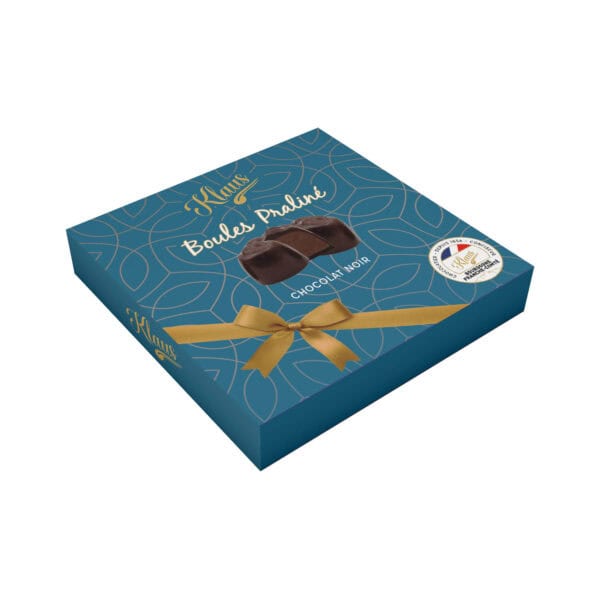 16 boules chocolat noir fourrées praliné 170g