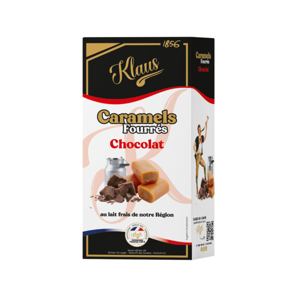 Caramels au lait frais fourrés au chocolat 160g