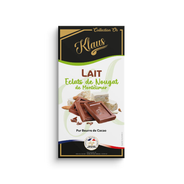 Tablette Or lait 30% éclats de nougat 100g