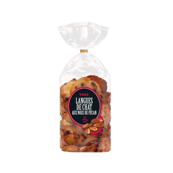 Langues de chat aux éclats de noix de pécan 120g